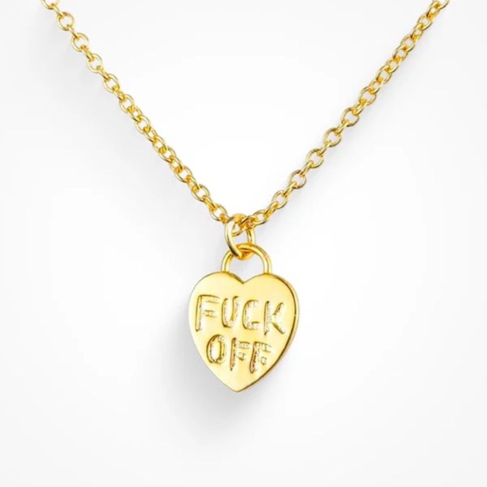Gold Heart Pendant Necklace with Delicate Chain
